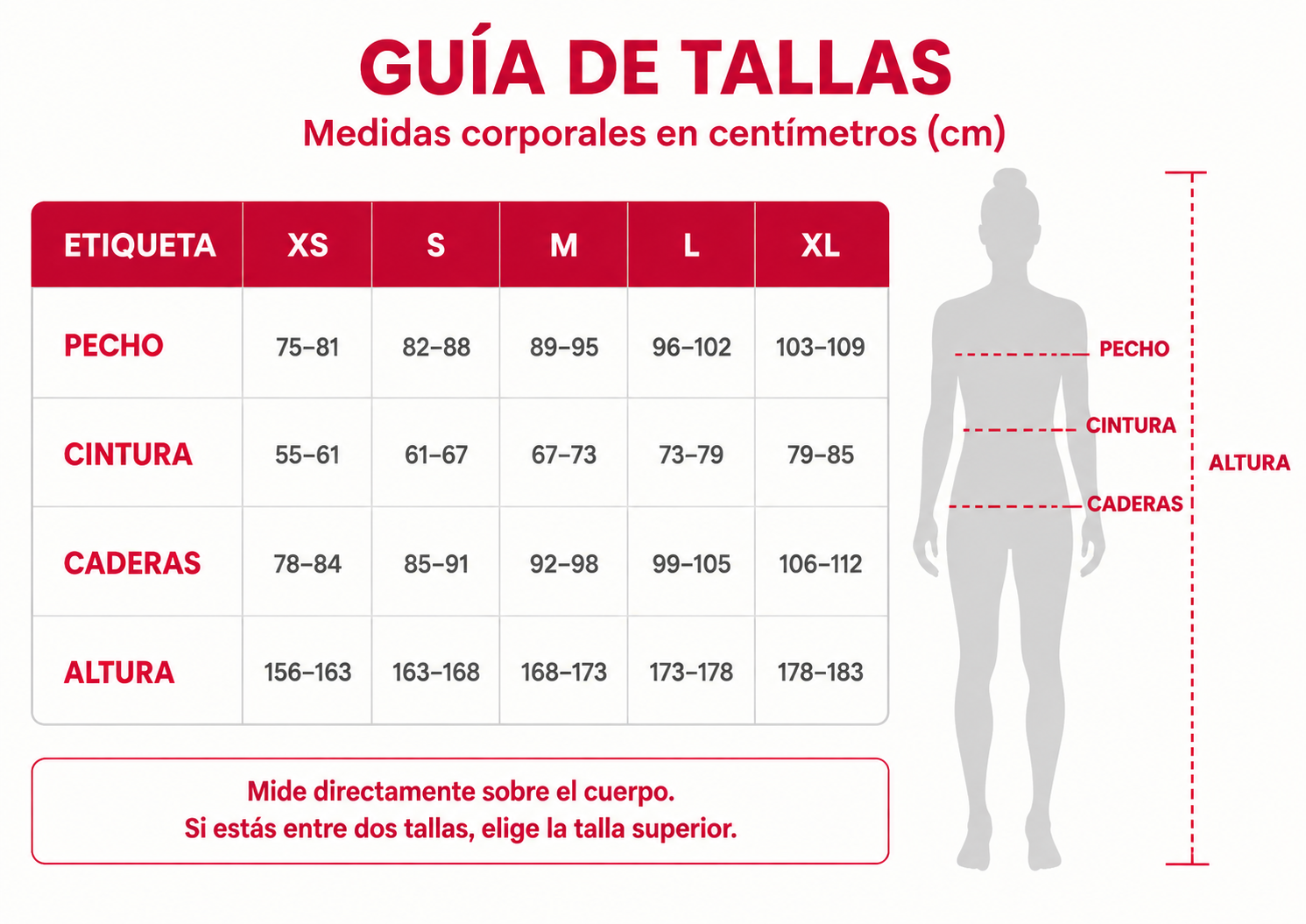 Guía de tallas